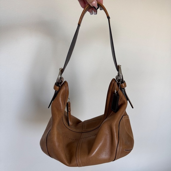 Vintage COACH Large Soho British Tan Leather Hobo 9464 GORGEOUS - Picture 2 of 8